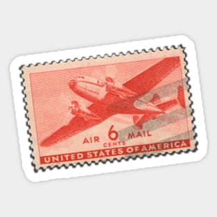 Vintage US postage stamp Sticker